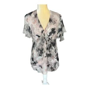 Sundance Silk Watercolor Top Blouse Size Medium